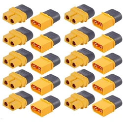 Premium XT60H Connector Plugs with Sheath Housing for RC Lipo Battery Applications (5 pairs XT60h)
