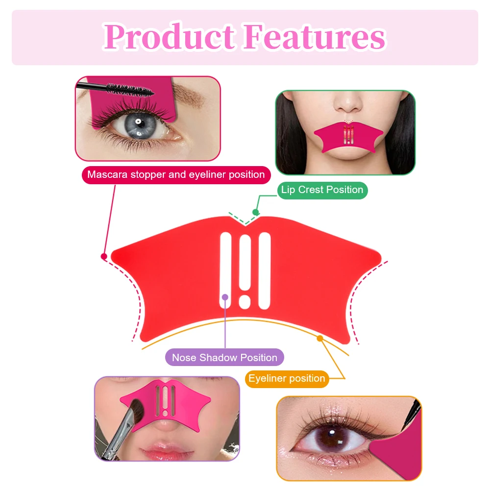 Makeup Tools Eye Makeup Tools Silicone Nose Shadow Tool Nose Contour Stencil Multifunctional Eyeliner Assist Eyelash Extension Pads Makeup Helper Makeup Tools