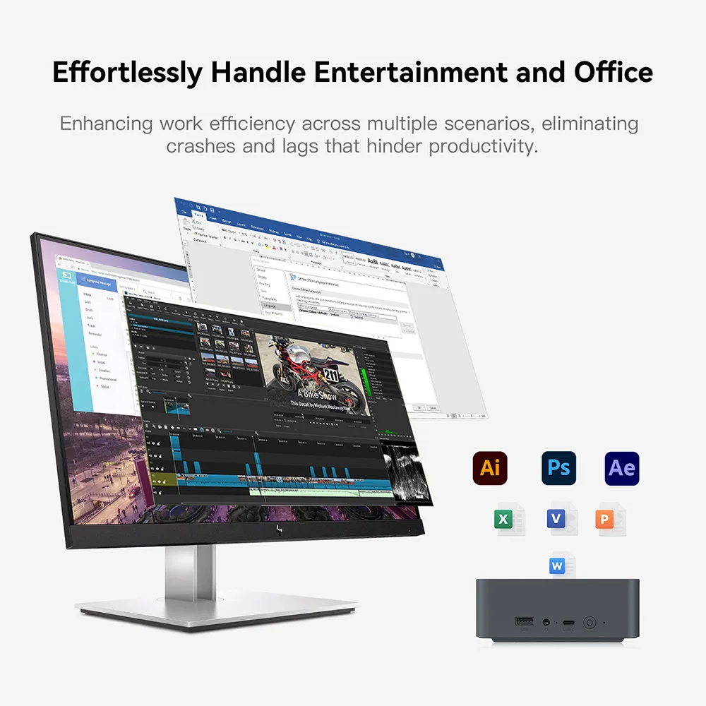 New Beelink Mini PC EQR5 AMD Ryzen7 5825U DDR4 32G 500G EQR5 Ryzen5 Pro 5650U 16G 500G SSD WiFi6 4K Type-C Gaming Mini Computer 6