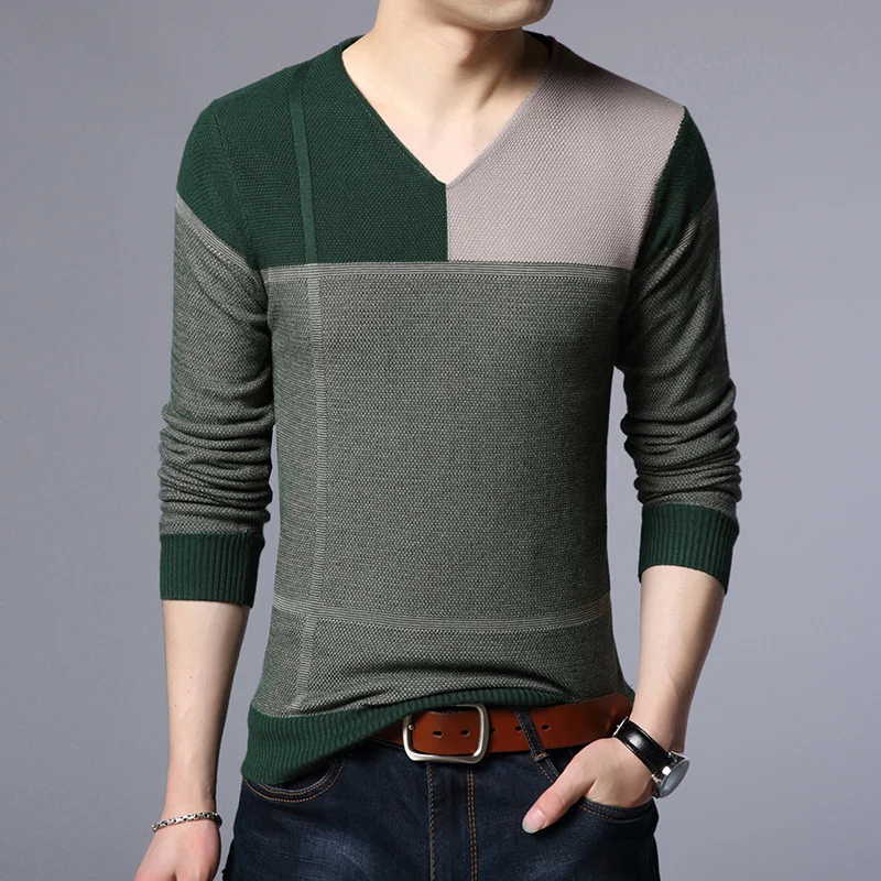 2023 KPOP Fashion Style Harajuku Slim Fit Tops Casual All Match Knitwear Thin Style V Neck Insert Patchwork Long Sleeve Sweaters