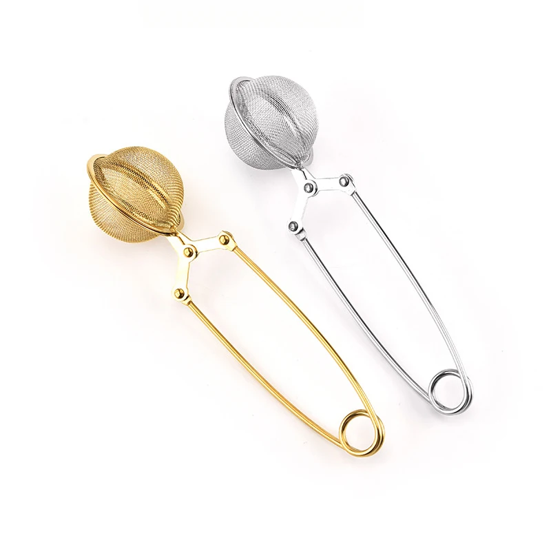 

Ball Tea Infuser, Stainless Stee, Hinge and Clamp Style with Straight Handle, for Loose Leaf Tea