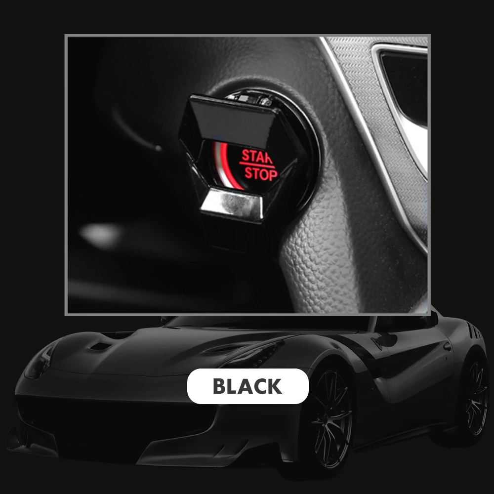 Car Start Button Cover Car Engine Start Stop Switch Button Cover Decorative Auto Accessories Push Button Sticky Cover Car Interior Car-Styling