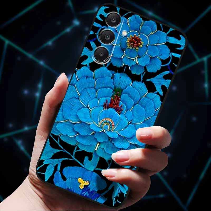3D Floral Embossed Soft Silicone Phone Case - Elegant Back Cover Shell