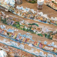 Mr Paper, 4 rolls/bag Travelling Around Europe Tape Series washi tapes tape sticker stationery stationery colourful tape 2