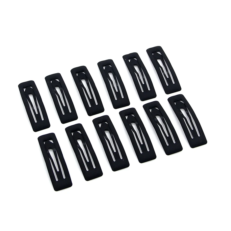 

8/10Pcs Black Frosted Hairpins Women Barrettes Headwear Girls BB Bangs Clips Headdress Square Hair Accessories