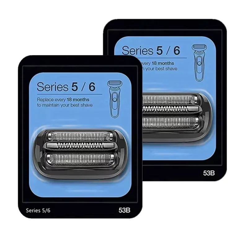Electric Shaver Head Electric Shaver Blades 53B Foil Head for Braun Series 5 & 6 Electric Shaver 5018s 5020s 5031s 5050cs 6020s 6072cc 6075cc 6072cc 6090cc 5035s