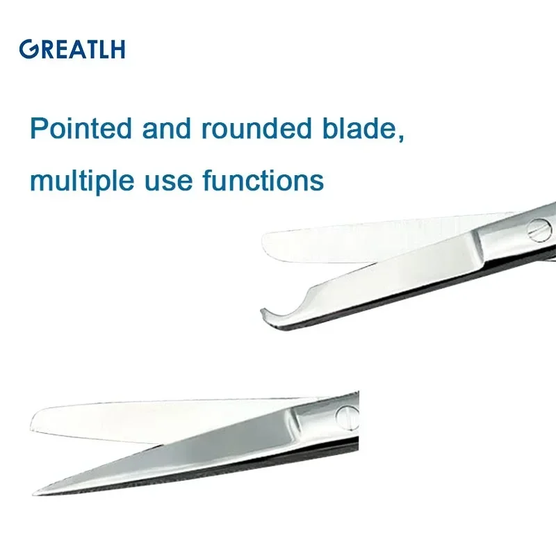 Ophthalmic Microsurgical Scissors 14/18cm Remove Suture Scissors Stainless Steel Nurse Scissors Straight Curved Head Surgical Tools