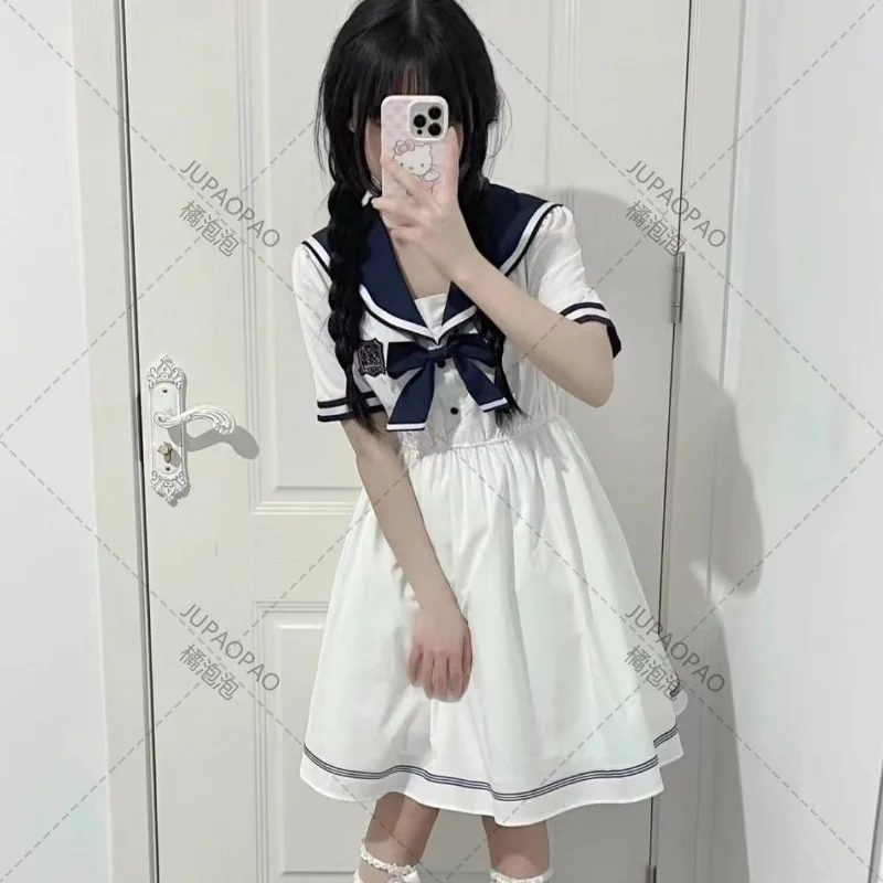 Japanese Kawaii Student JK Dress Sweet Lolita Sailor Uniform Halloween Cute School Girl Role Play Love Live Cosplay Party Dress