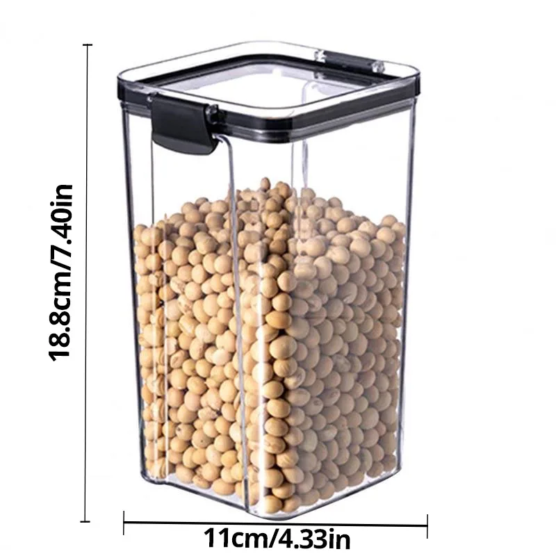 1pc 1300ml Sealed Kitchen Storage Jars 6