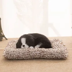 Charming Plush Puppy Ornament for Home and Car Decoration (Black Puppy)