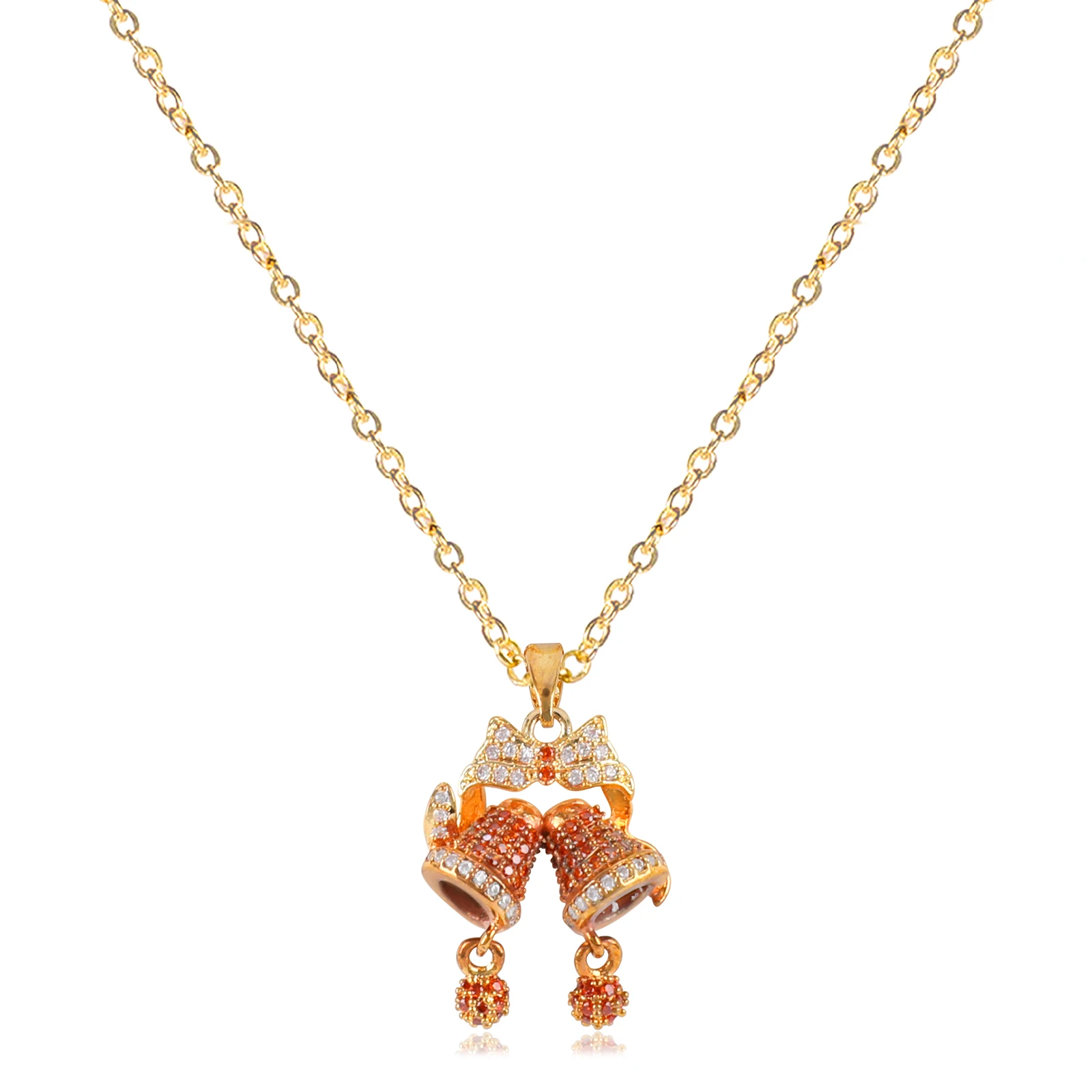 

Chicgrowth Bell Necklace for Women Fashion Jewelry for Ladies Girls Trendy Jewellery Stainless Steel Christmas Necklaces Women