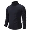 Mens Autumn Winter Turtleneck Sweater Mens Casual Slim Solid Thicken Fleece Warm Knitted Pullover Street Versatile Knitwear 4XL 2
