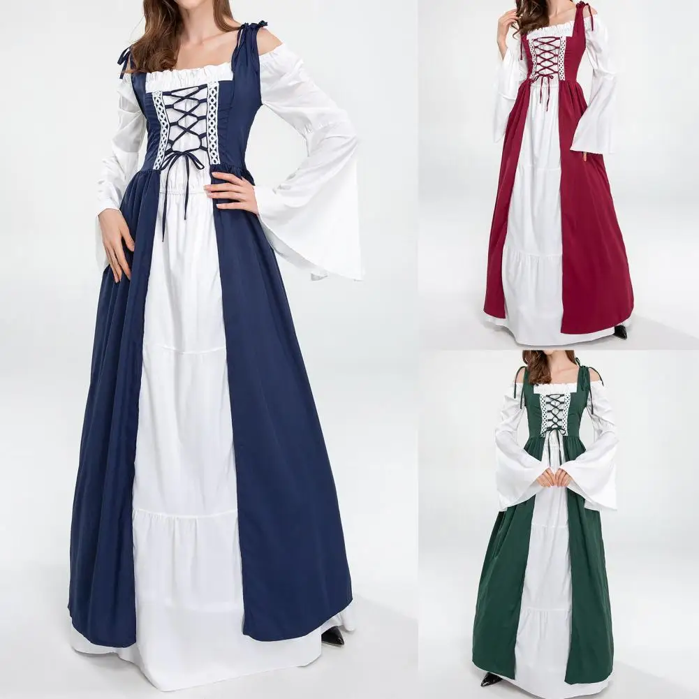 Vestido Medieval Punk de S-6XL para mujer, disfraces de Halloween, palacio,  fiesta de carnaval, disfraz de princesa, Vestido victoriano para mujer