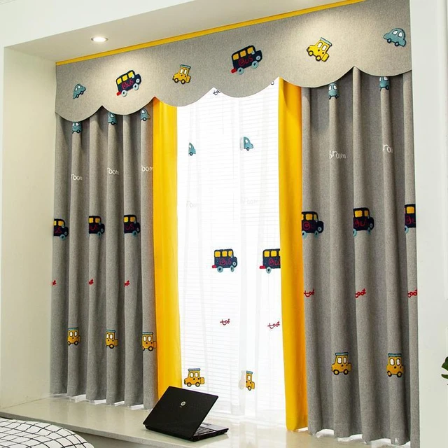 Manufacturers Children's Room Curtains Boys Kids Bedroom Curtains Window  Tatami Shading Curtains For Livingroom Cartoon Car - Curtain - AliExpress