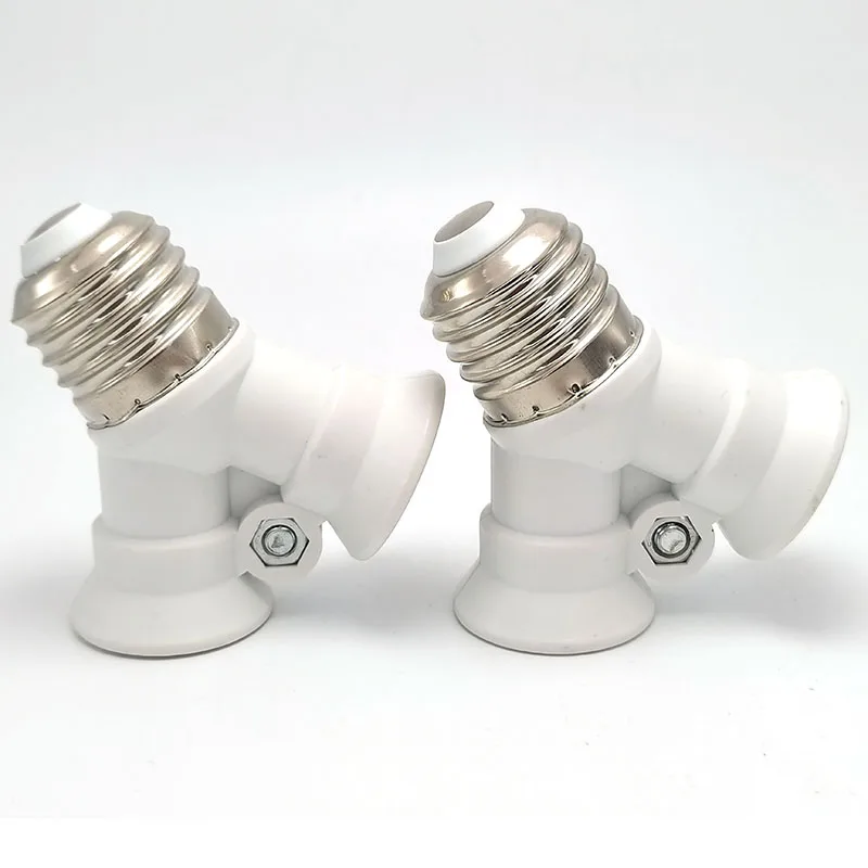 Universal E27 to 2E14 Screw Lamp Base Socket E14 Light Bulb Adaptor Extend Holder LED Lighting Converter