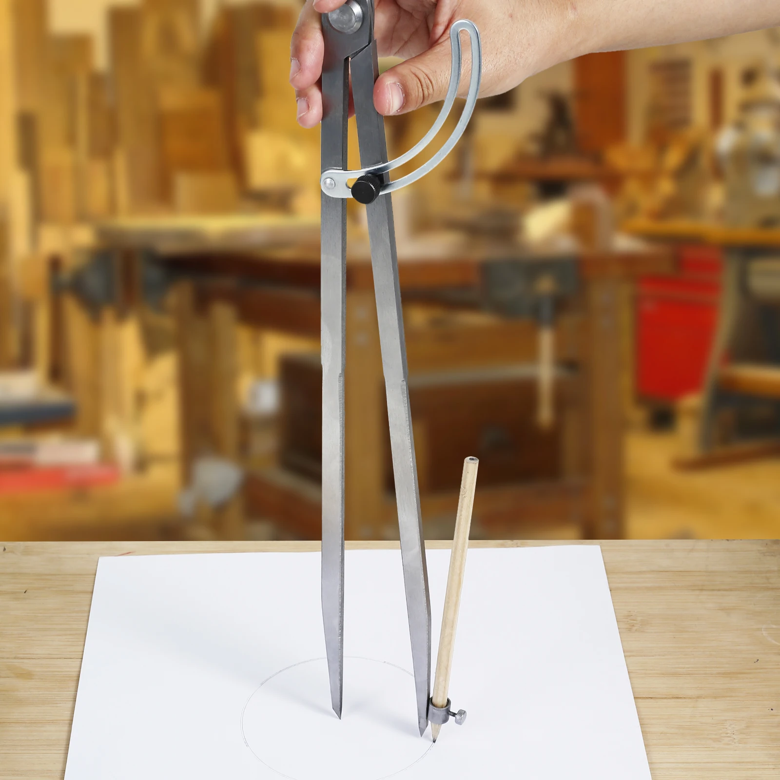 Woodworking Compass Drawing Carpenter Compass 16 Inch Circular Marking Tool Design Layout Tool For Geometry Drawing Drafting