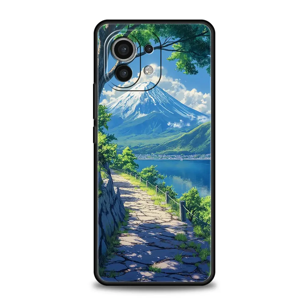 Landscape Art Phone Case, Vibrant Design Protective Cover