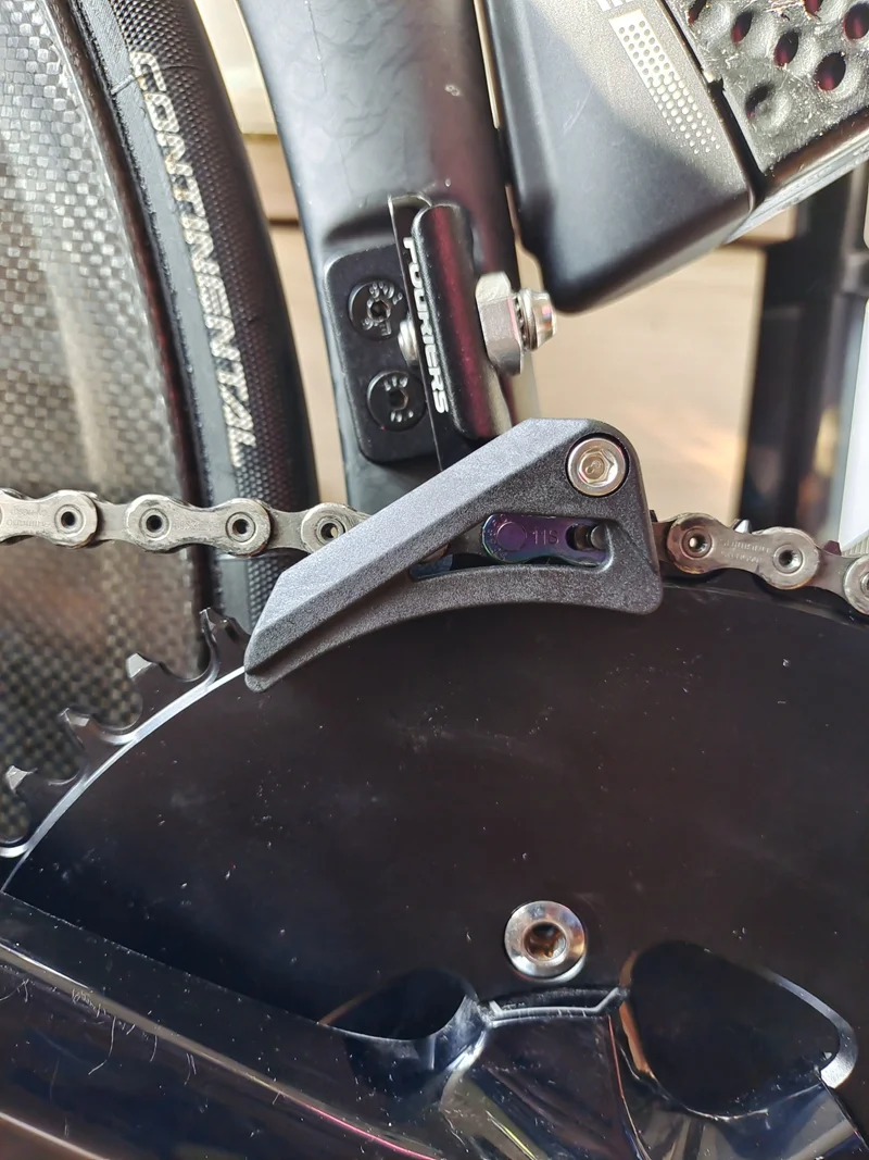 Aluminum Alloy Bike Chain Guide | Chain Deflector Guard For Road Bikes 34T-52T - Gold