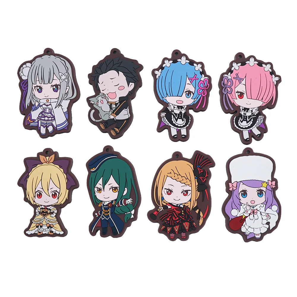 Резиновый брелок Rezero Relife Emilia Rem Ram Felix Natsuki Subaru Felt Anime Re:Zero kara Hajimeru Isekai Seikatsu |