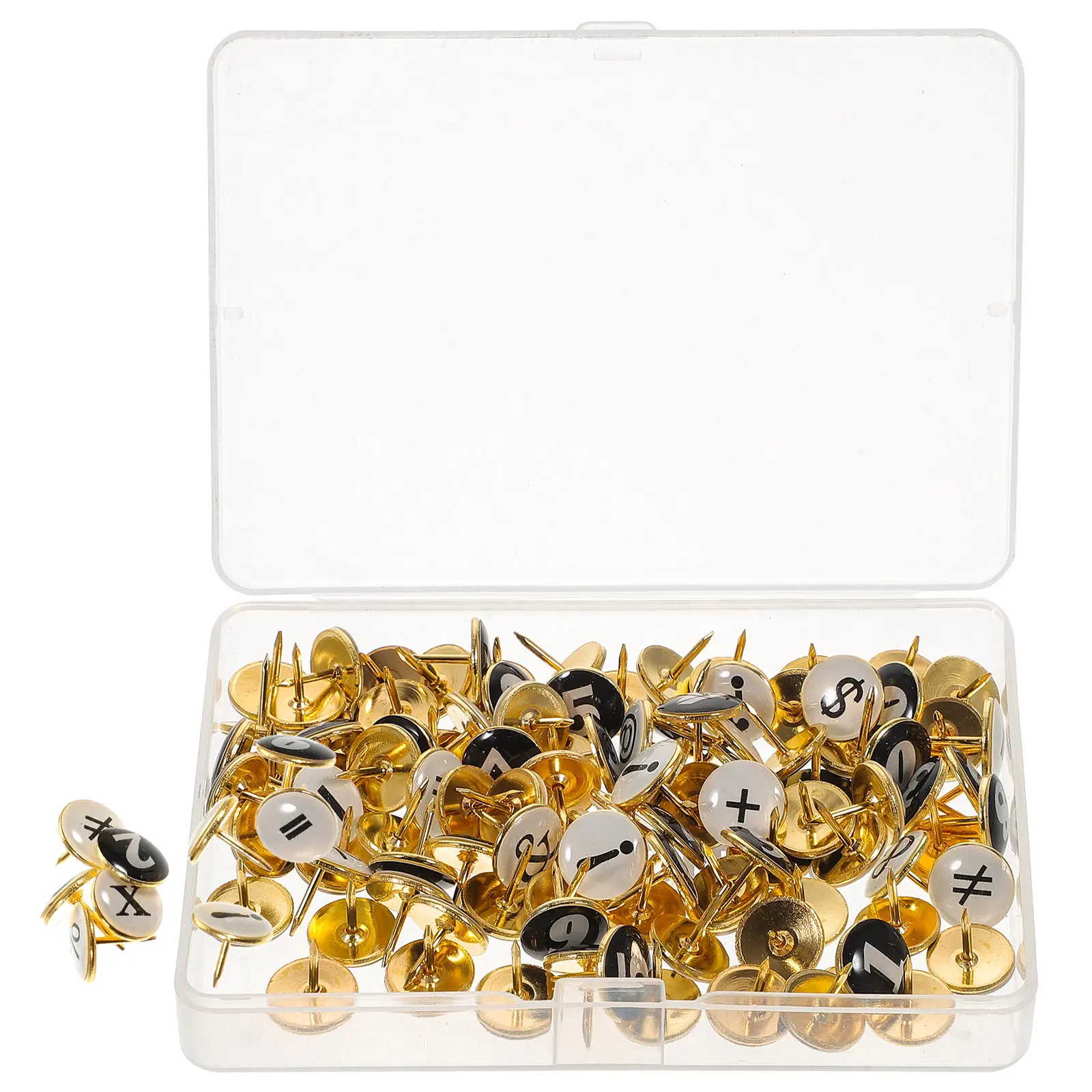 지도 표시용 숫자 모양의 압정 104개, 게시판, 코르크보드, 사진 벽, 사무실, 학교, 교실용 푸시핀