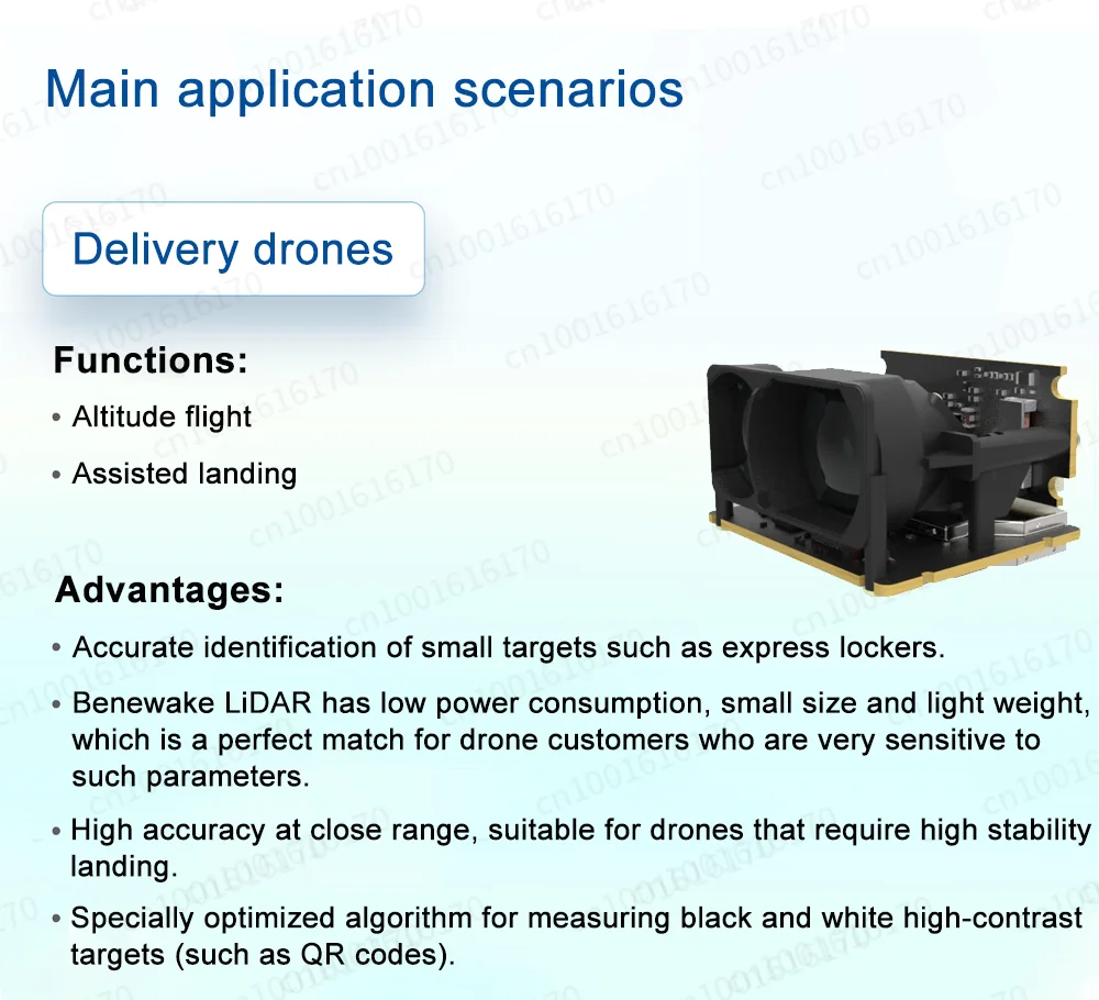 Benewake TFA170-L LiDAR Sensor 170M Long Distance Single Point Small Radar High-