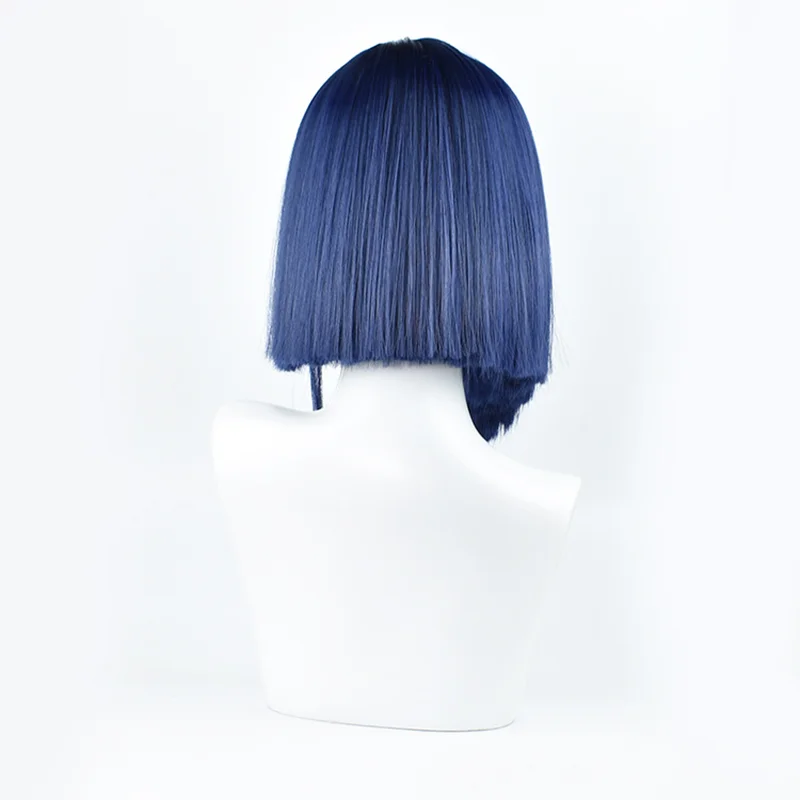 blue wig short