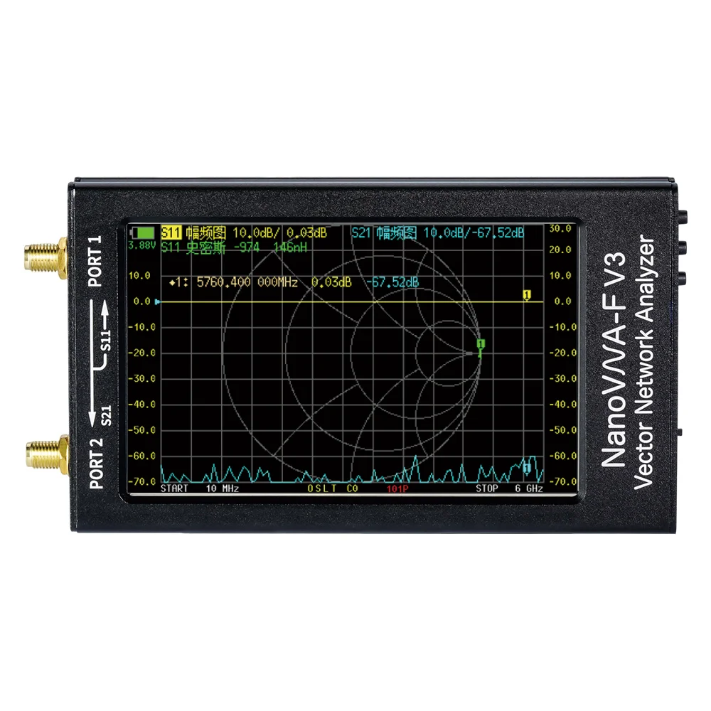 2023 Latest NanoVNA-F V3 4.3 inch 6GHz HF VHF UHF Vector Network Analyzer Antenna Analyzer SWR 3