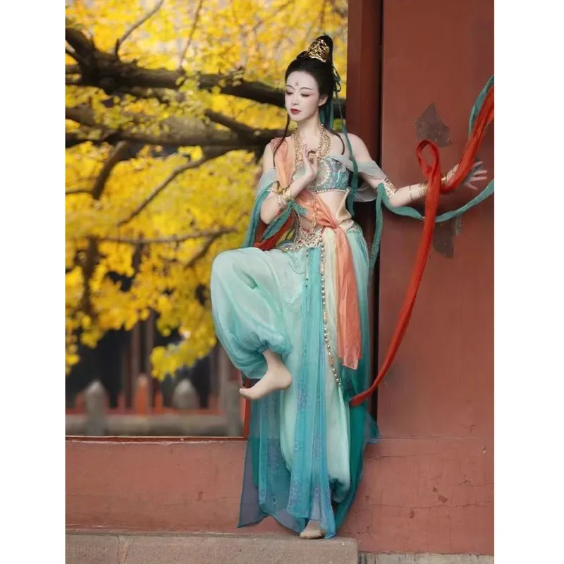 

Dunhuang Feitian Women Dress Western Regions Princess Dress 2023 Exotic Style Flying Dance Dress Goddess Princess Han Element