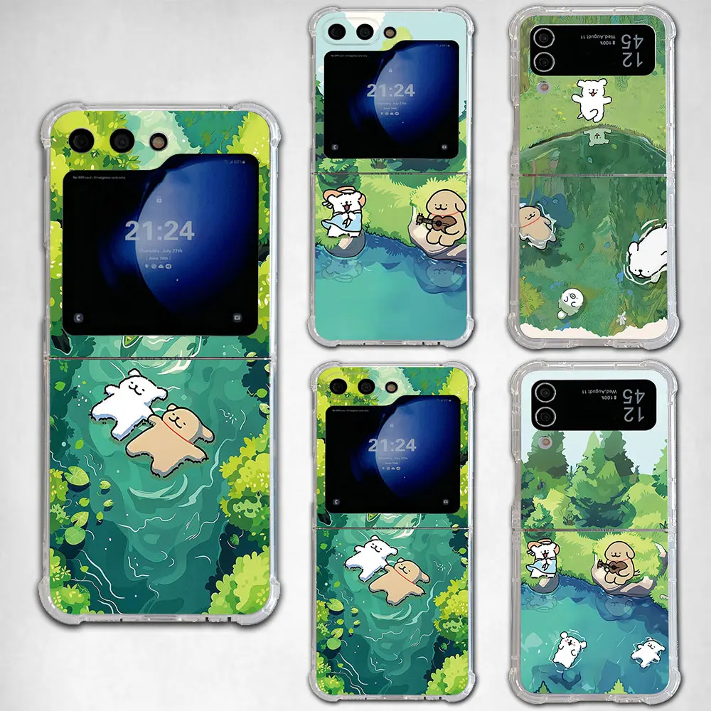 Adorable Puppy Swimming Phone Case - Durable and Anti-Fall Back Cover
