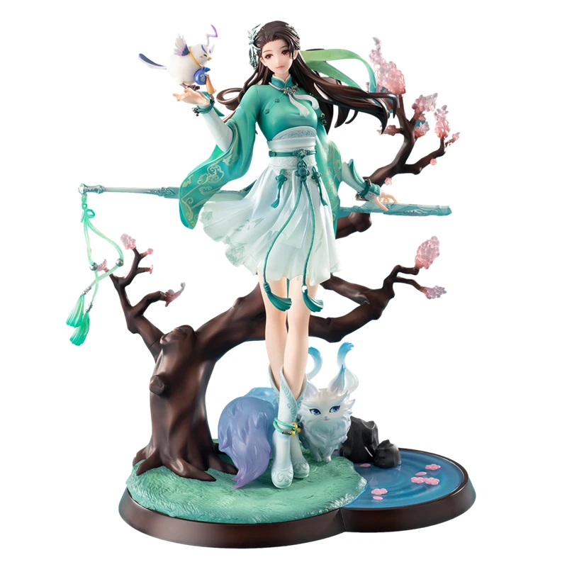 

LCFUN Original Genuine Sword and Fairy 7 Figure Moon Clearing Yue Qing Shu 25cm PVC Model Colletion Toys Gift