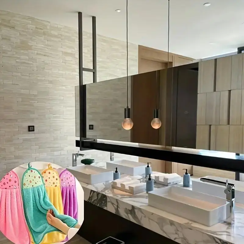 Coral Velvet Bathroom Supplies Towel Kitchen