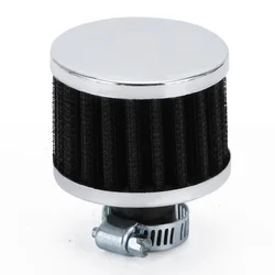Universal High-Flow 12mm Car Air Intake Breather Filter (Black)