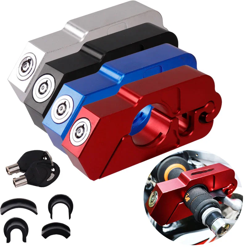MotorcycleGripLockCNCSecuritySafetyLockHandsetBrakeLever