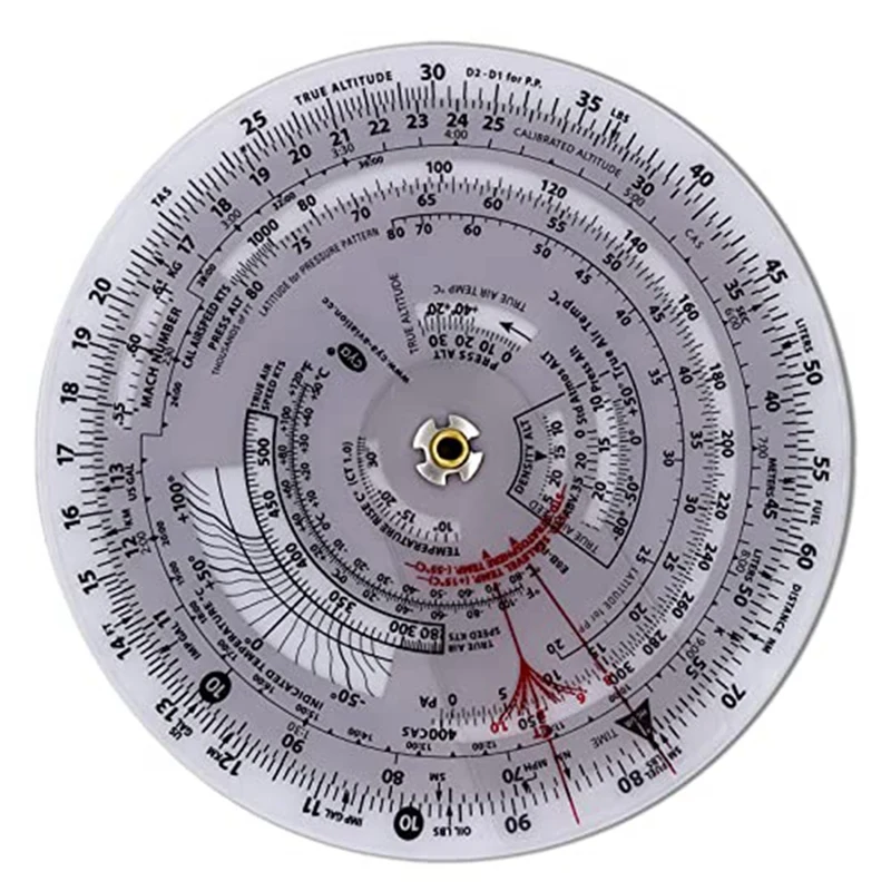 

TOP E6B-R Flight Computer Aviation Plotter Circular Slide Rule Used in Aviation Flight Training