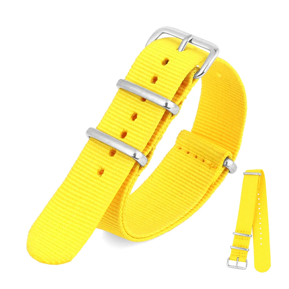 Nylon Woven Canvas Watchband with Steel Needle Buckle