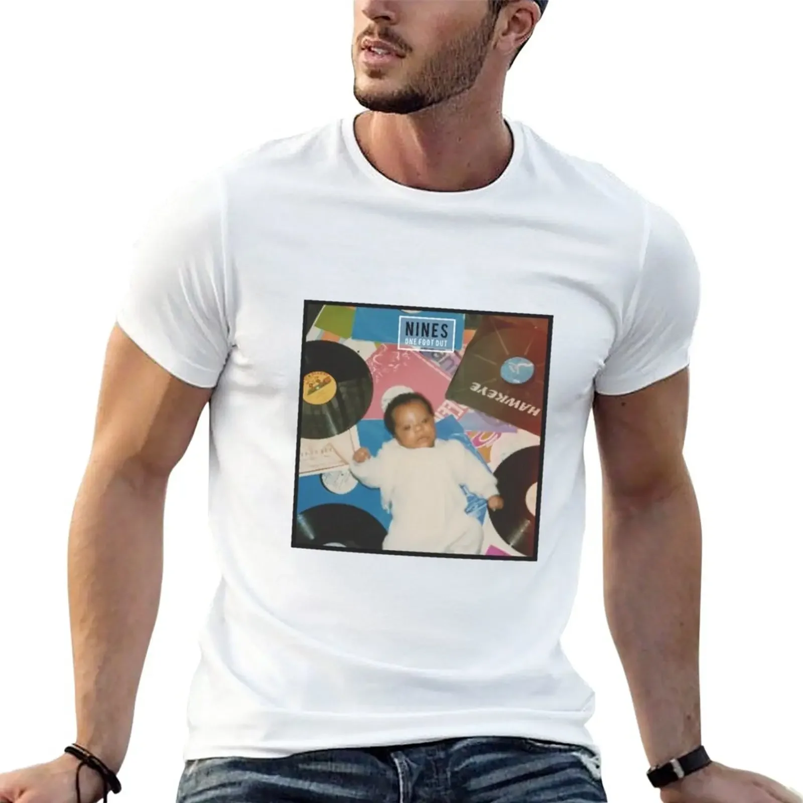 

Nines One Foot Out Album Artwork T-Shirt anime clothes kawaii clothes plus size tops vintage clothes workout shirts for men