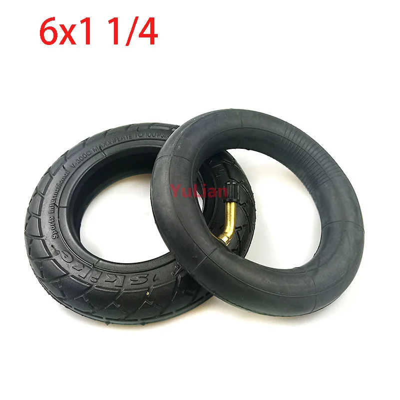 6 inches wheel tyre 6X1 1/4 Pneumatic inner outer tire suitable for folding bicycle mini surfing electric scooters scooter vacuum tire