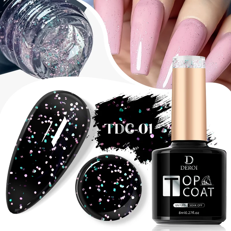 Gel Nail Polish Nail Art Accessories Gel Nail Varnish Nail Polish Finish CNails Nail Polish Top Coat Glue 8ml UV LED No Wipe Top Coat Glitter Nail Art Accessories Gel Varnish Soak Off Matte Topcoat