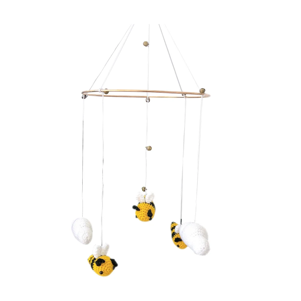 

Ornament Practical Bee Cloud Pendant Decorations Graceless Indoor Hanging Scene Metal Ring Knitting