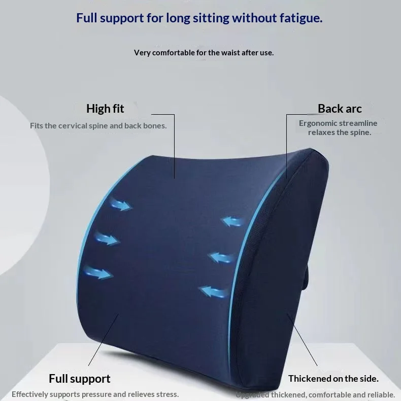 ComfortSoft Ergonomic Lumbar Cushion | Premium Support for Office Chairs & Car Seats