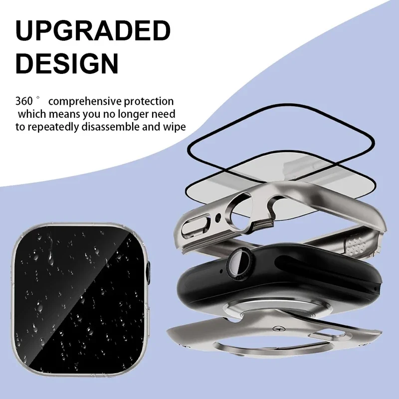 Premium Screen Protector Cover with Hard PC Front & Rear Bumper for Apple Watch Accessories