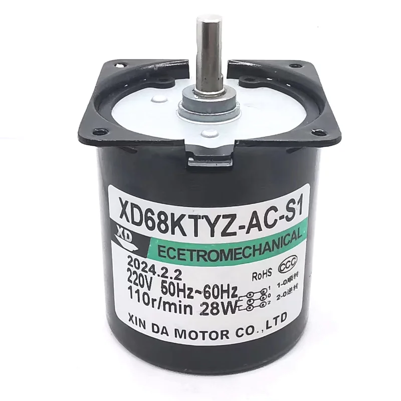 Motoriduttore sincrono a magneti permanenti AC Motori CW/CCW 68KTYZ 220V per generatore fai-da-te(20RPM