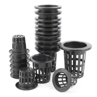 50Pcs Black Plant Grow Pots Garden Vegetable Soilless Hydroponic Basket Nursery Pots Hydroponic Colonization Mesh Cup 2