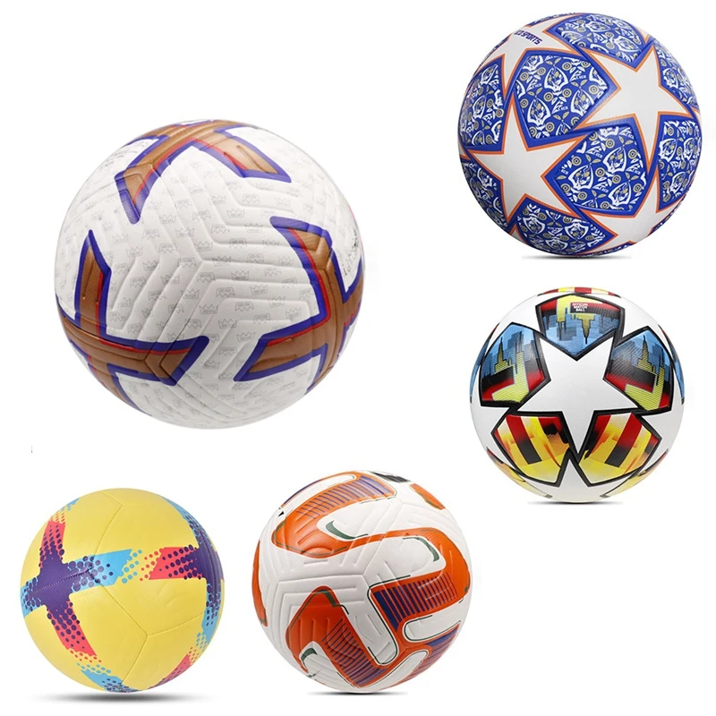 

Soccer Ball Standard Size 5 PU Material High Quality Outdoor Match Sports League Football Training Balls Football
