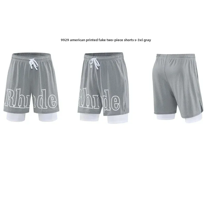 American Style Printed Short Shorts Summer Basketball Loose Pants Running Training Fourths for Men And Women