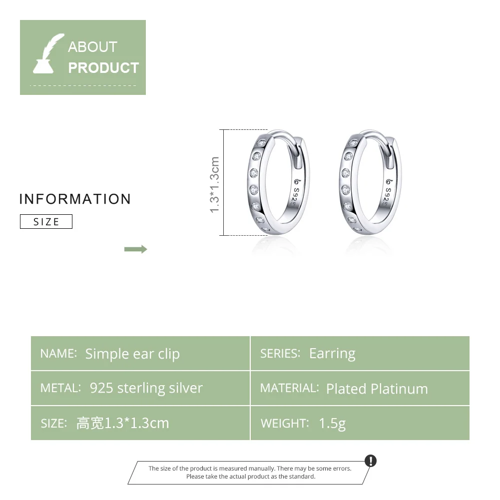 ピアス TATIANA Silver 925 Crystal Inside Hoop Earrings EC1972 Silver-tone mini hoop earrings with crystals