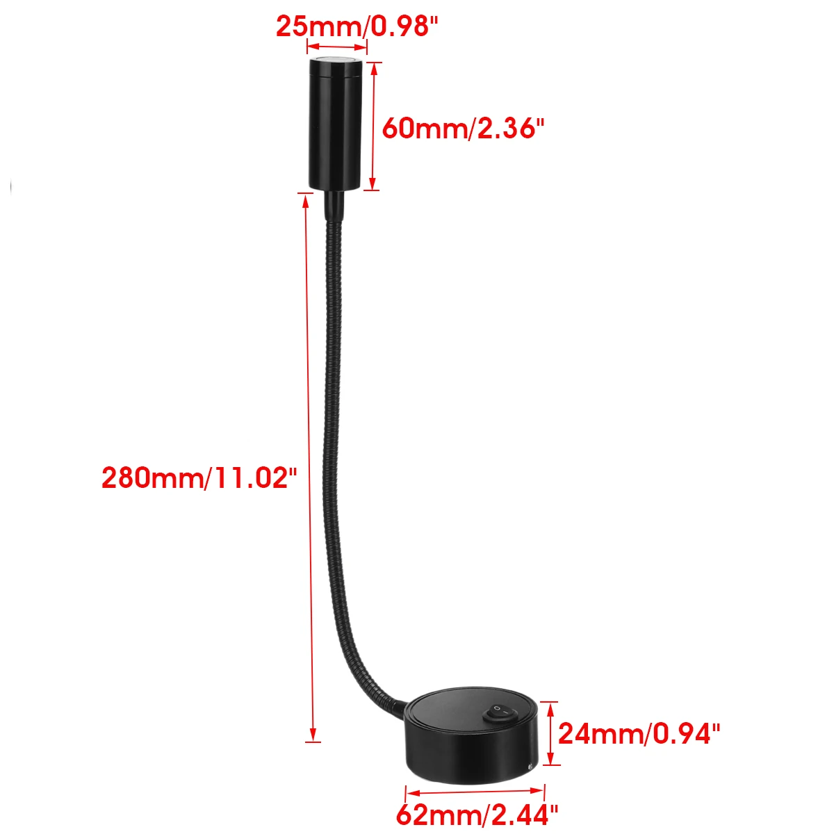 RV Boat LED Reading Light Dimmable Flexible Gooseneck Wall Lamp DC12V 24V For Truck Motorhome Yachts Cabin With USB Charger Port wall light,led wall lamp,led reading light,led light