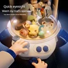 Children Mini Claw Machine Toys Cartoon Rocket Automatic Coin Operated Play Game Arcade Crane Doll Machines Kids Birthday Gifts 3