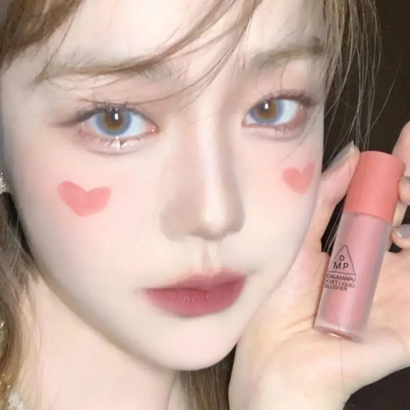 Liquid Blush Velvet Matte Blusher Face Pigment Lasting Natural Cream Cheek Tint Orange Peach Blush Makeup liquid blush facial blusher blush cream cream blusher