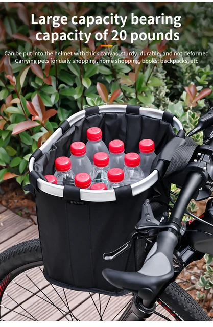 Cestino Bici Con Coperchio 34x24x25 Cm - Portaoggetti Anteriore/Posteriore Per Bambini E Adulti - Foto 5